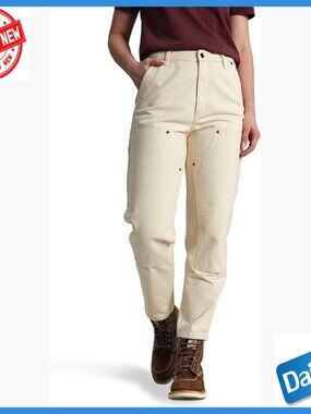 Vintage Fit Double-Front Canvas Work Pants with Knee Pad Pockets